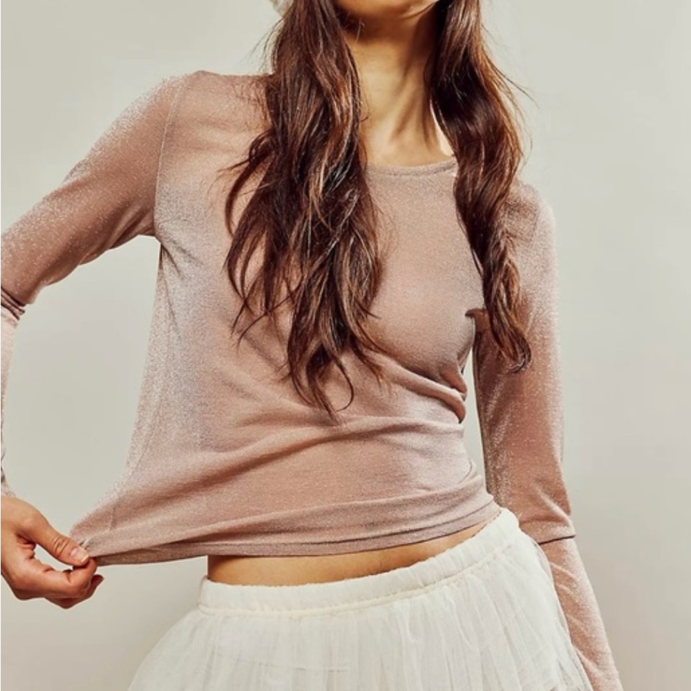 Free people Mesh So Well Layering Top Sz SP, NWOT